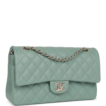 Top Quality Chanel Medium Classic Double Flap Bag Green Caviar  Gold Hardware