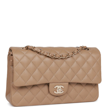Top Quality Chanel Small Classic Double Flap Bag Dark Beige Caviar  Gold Hardware