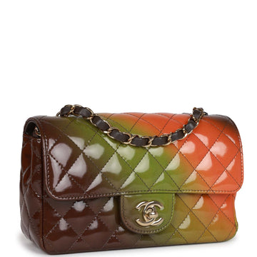 Chanel "Senegal Collection" Sunset  Leather Mini Classic Flap Bag Light Gold Hardware
