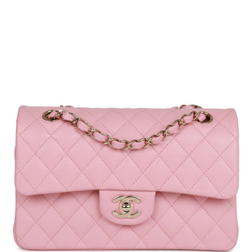 Chanel bag Small Classic Double Flap Bag Pink Caviar Light Gold Hardware
