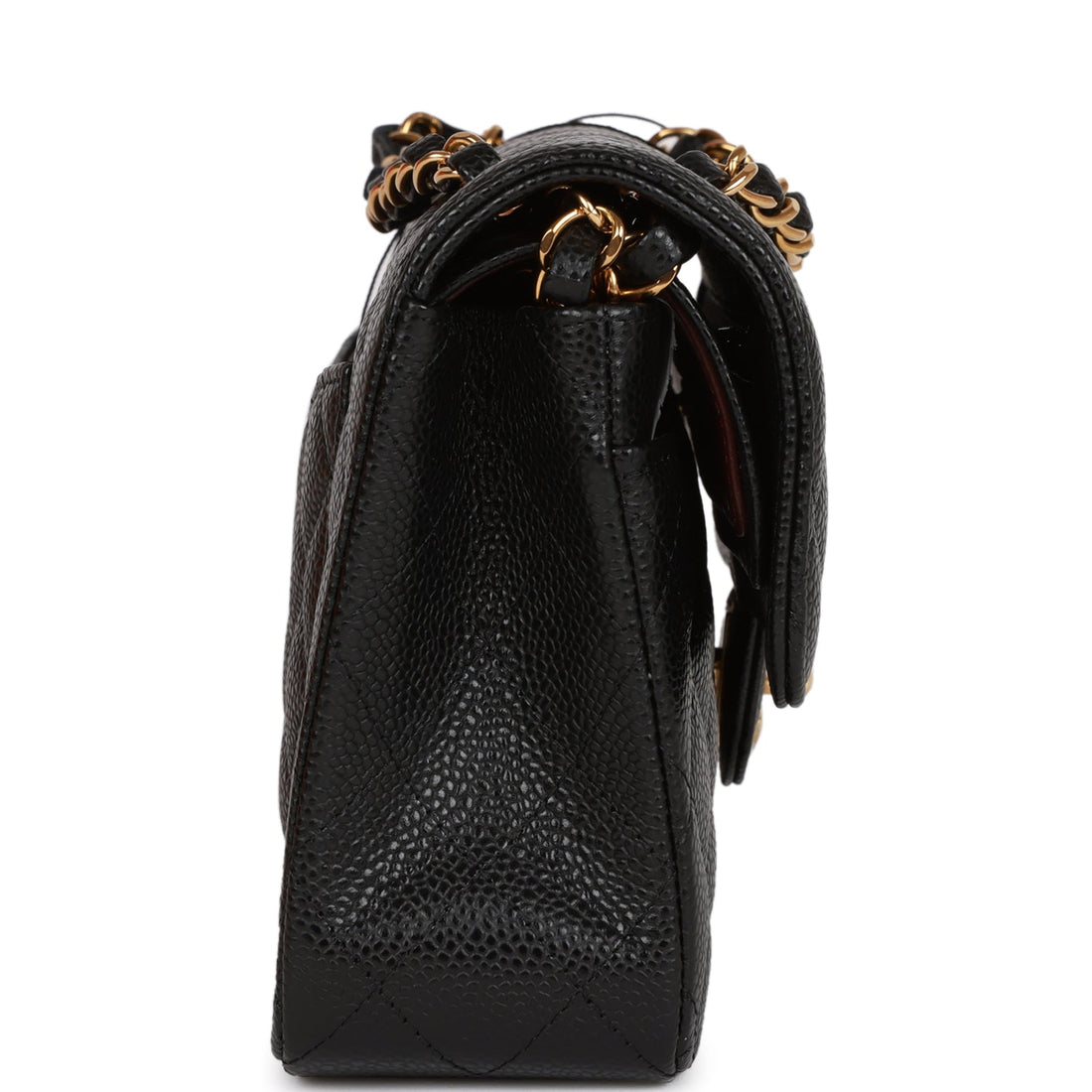 Chanel Small Classic Double Flap Black Leather Gold Hardware