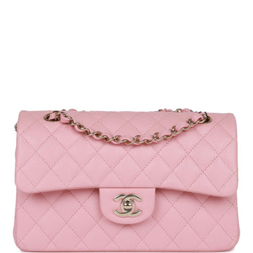 Chanel Small Classic Double Flap Bag Pink Caviar Light Gold Hardware