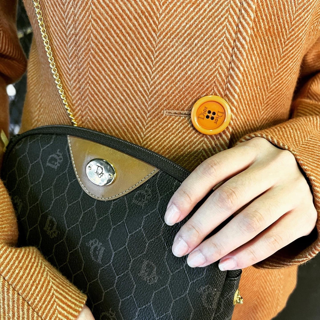 Dior honeycomb shoulder bag