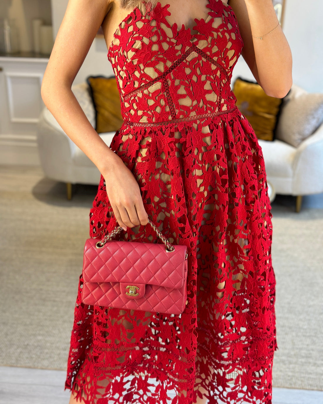 Pearl Street Bags Chanel Pink Small Classic Double Flap Bag in Caviar Leather with Gold Hardware RRP ¬£8,530