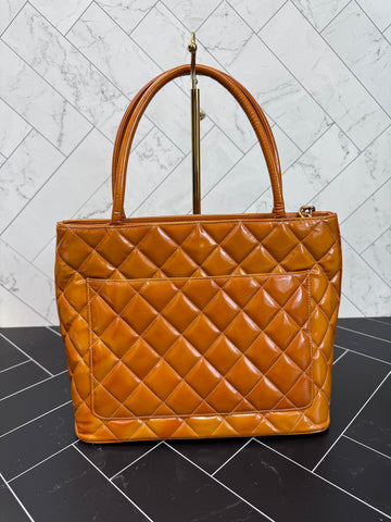 Chanel Gold New 1:1 Rep Leather Madallion Tote Bag