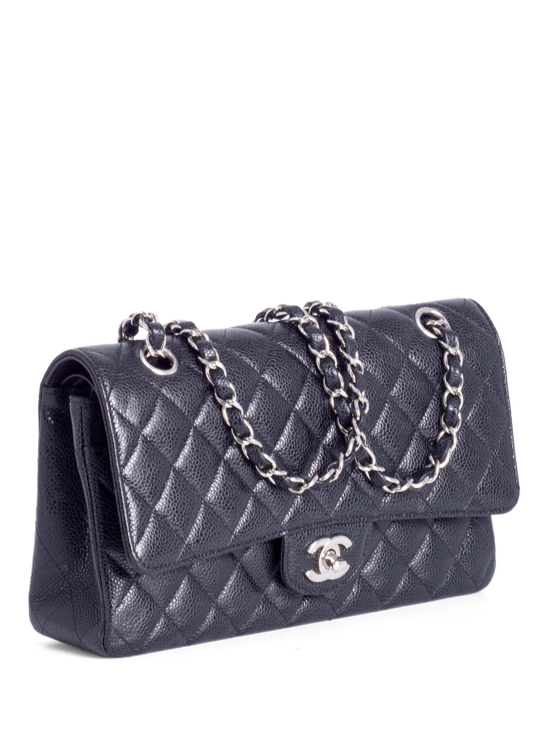 Chanel 2.55 Caviar Quilted Medium Double Flap Black