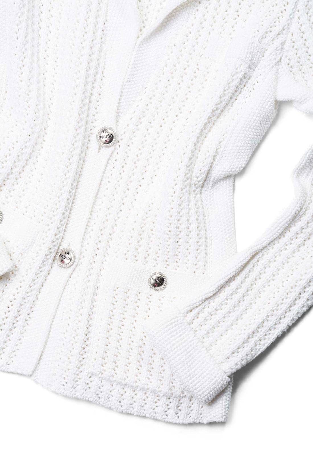 Chanel CC Logo Knitted La Pausa Jacket White