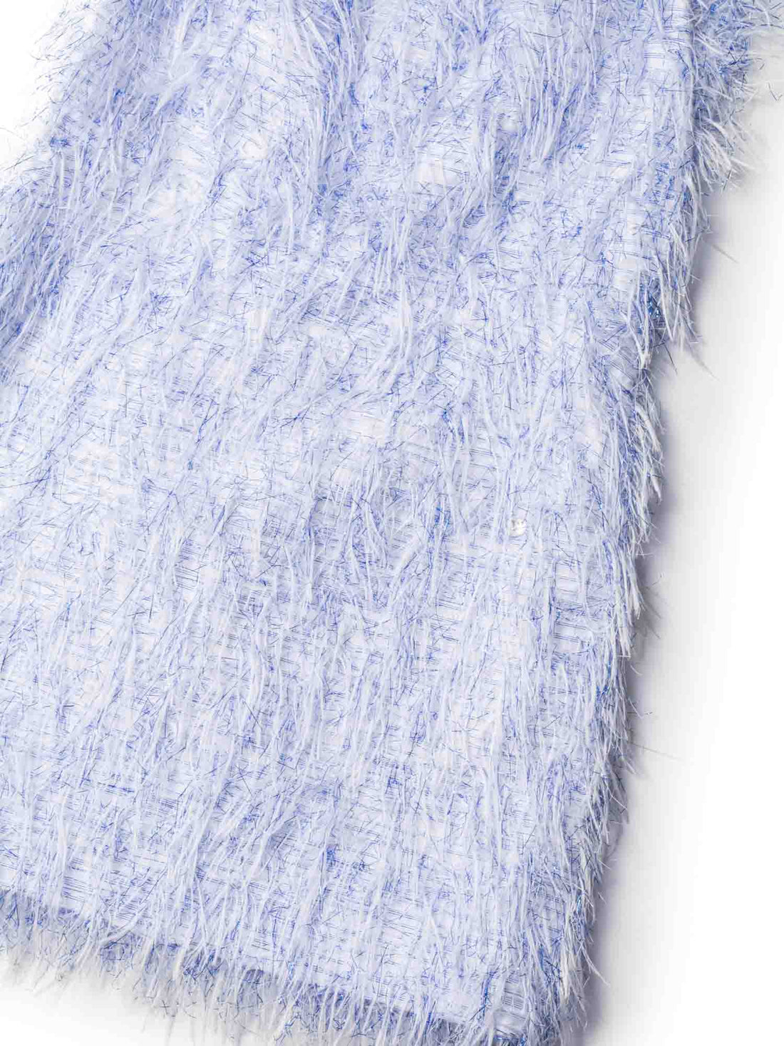 Chanel CC Logo Sleeveless Fringe Mini Dress Blue White