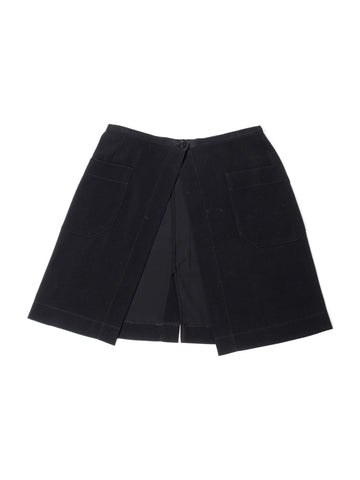 Chanel CC Logo Swimming Suit Cover Wrap Skirt Black