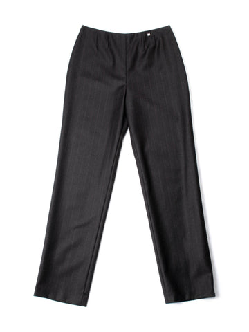 Chanel CC Logo Wool Cashmere High Waisted Pants Brown