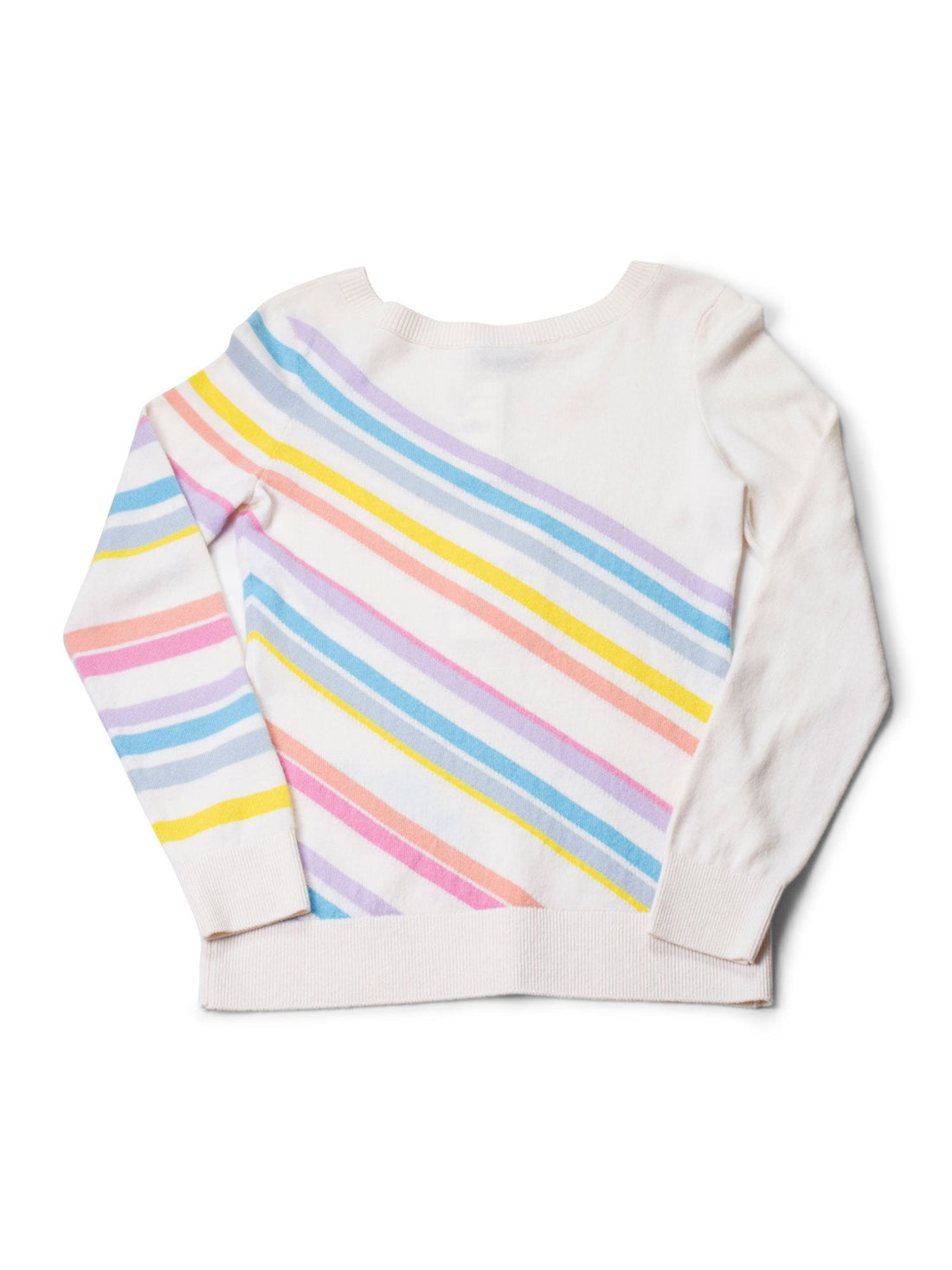 Chanel Cashmere CC Logo La Pausa Stripe Sweater White