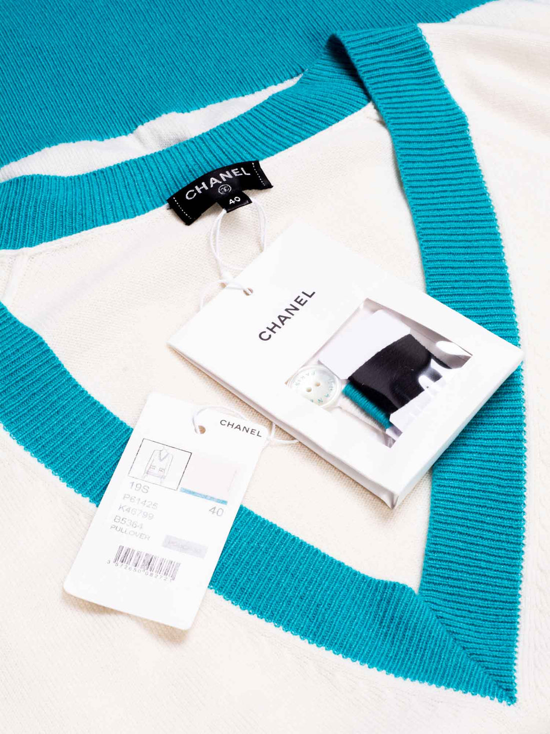 Chanel Cashmere Logo Runway La Pausa Sweater White