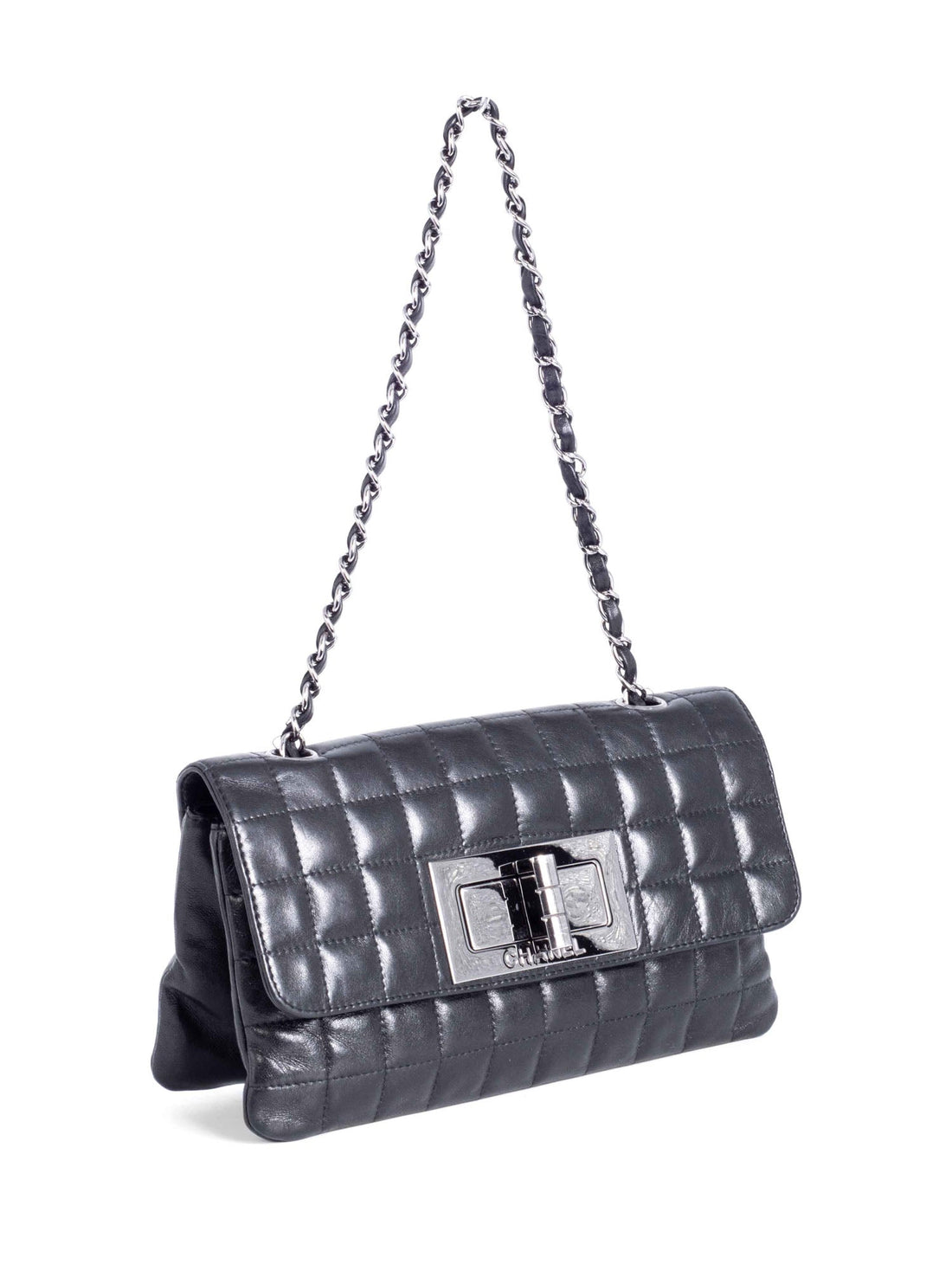 Chanel Lambskin Leather Square Quilted Reissue Flap Bag Black