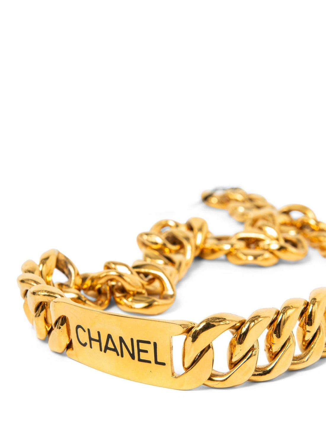 Chanel Logo 24K Gold Plated Chunky Chain Belt