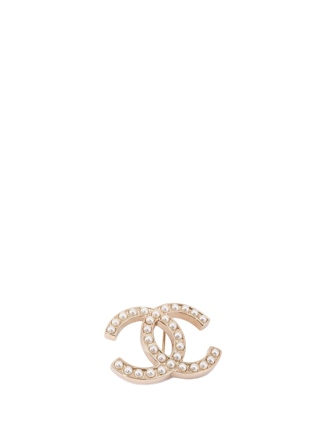 Chanel Pearl CC Logo Pin Gold