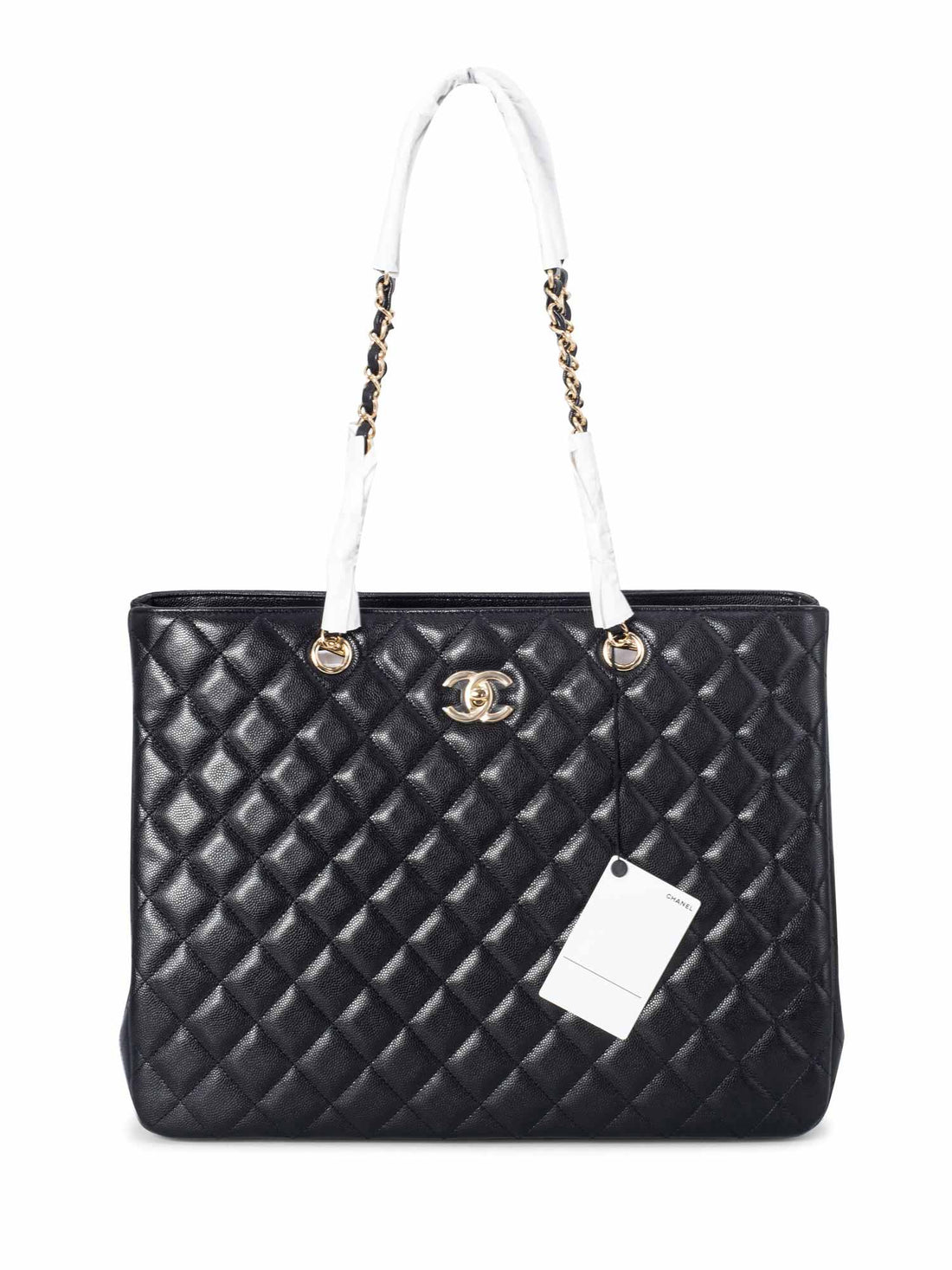 Chanel Quilted Caviar Large Shopper Bag Black