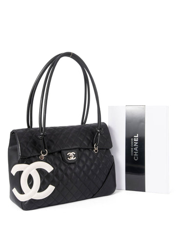 Chanel Quilted Leather Jumbo Flap Bag Black