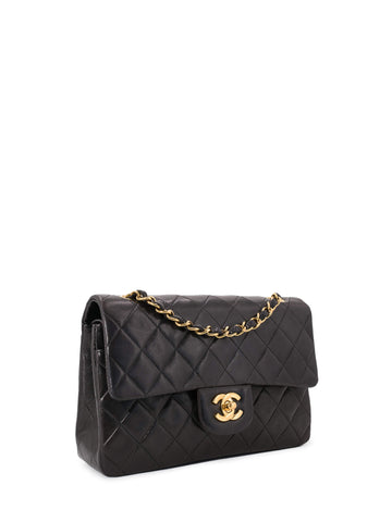 Chanel Quilted Leather Small Double Flap Bag Black