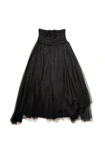 Chanel Taffeta Maxi Skirt Black