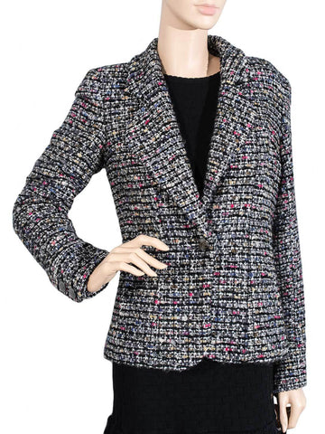 Chanel Tweed Fitted Jacket Multicolor