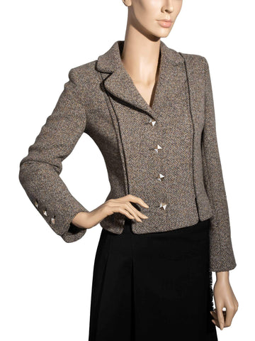 Chanel Wool Tweed Jacket Beige