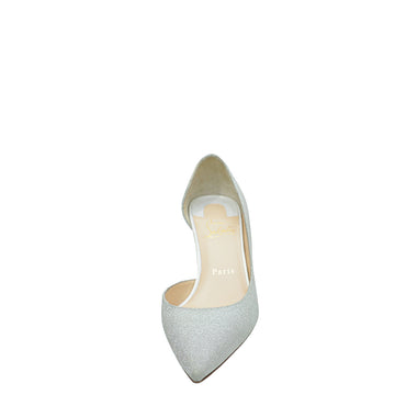 Christian Louboutin Silver Glittered Iriza Pumps 37.5