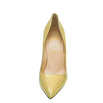Christian Louboutin Gold Lizard Print Kate Pump 38.5