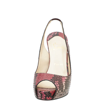 Christian Louboutin Bicolor Python No Prive 120 Pump 36.5