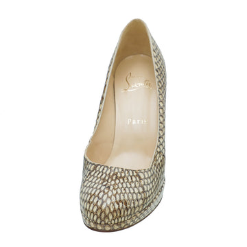 Christian Louboutin Beige Python New Simple Pump 36.5