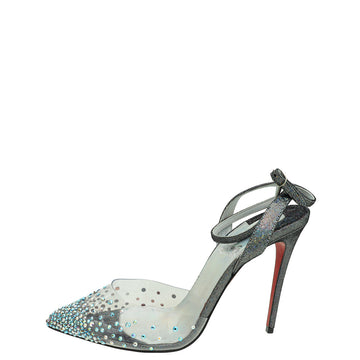 Christian Louboutin Black Multicolor Spikaqueen 100 Pump 36