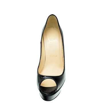 Christian Louboutin Black Lady Peep 120 Pumps 37.5
