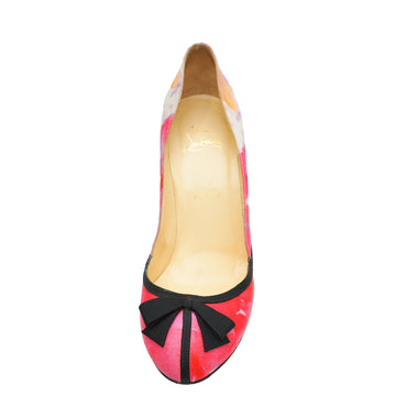 Christian Louboutin Bicolor Satin Bow Pump 39.5
