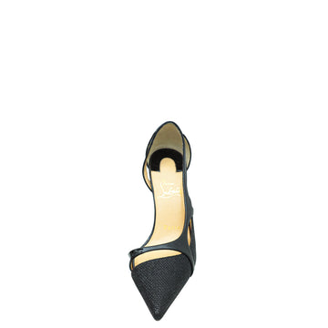 Christian Louboutin Black Glitter Edith Pumps 35