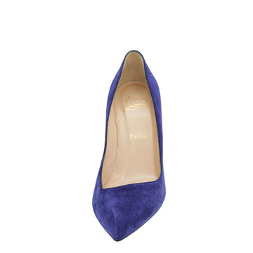 Christian Louboutin Blue Suede Simple Corneille Pumps 38