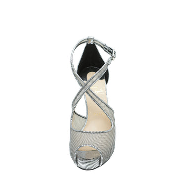 Christian Louboutin Silver Mariacar 120 Pumps 38
