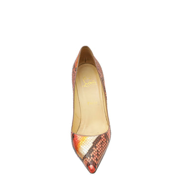 Christian Louboutin Multicolor Metallic So Kate Python Pump 38