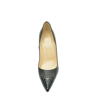 Christian Louboutin Bicolor Laser Cut Kristali Pointed Toe 130 Pumps 42