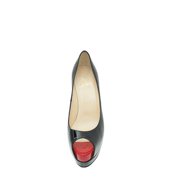 Christian Louboutin Black Lady Peep Toe Pump 37