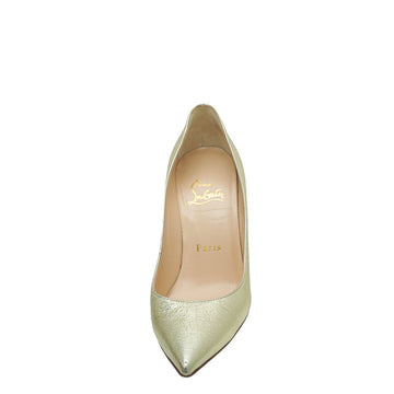 Christian Louboutin Gold Decoltish 100 Nappa Pepite Pumps 35