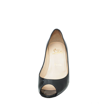 Christian Louboutin Black Youpi Peep Toe Pump 36.5