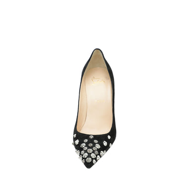 Christian Louboutin Black Veau Velours Drama 100 Pumps 38.5