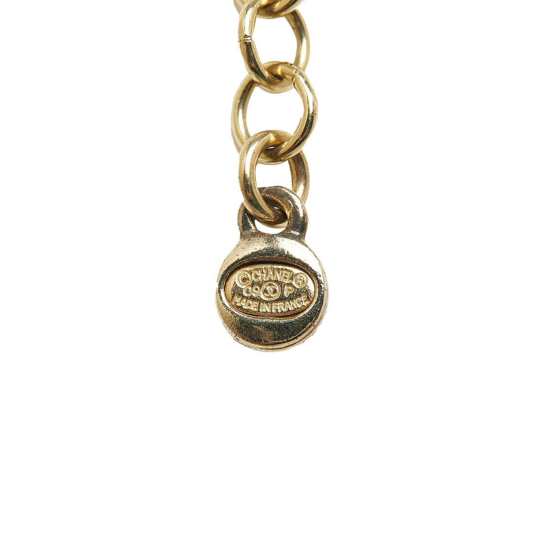 CHANEL CC Drop Pendant Necklace Costume Necklace