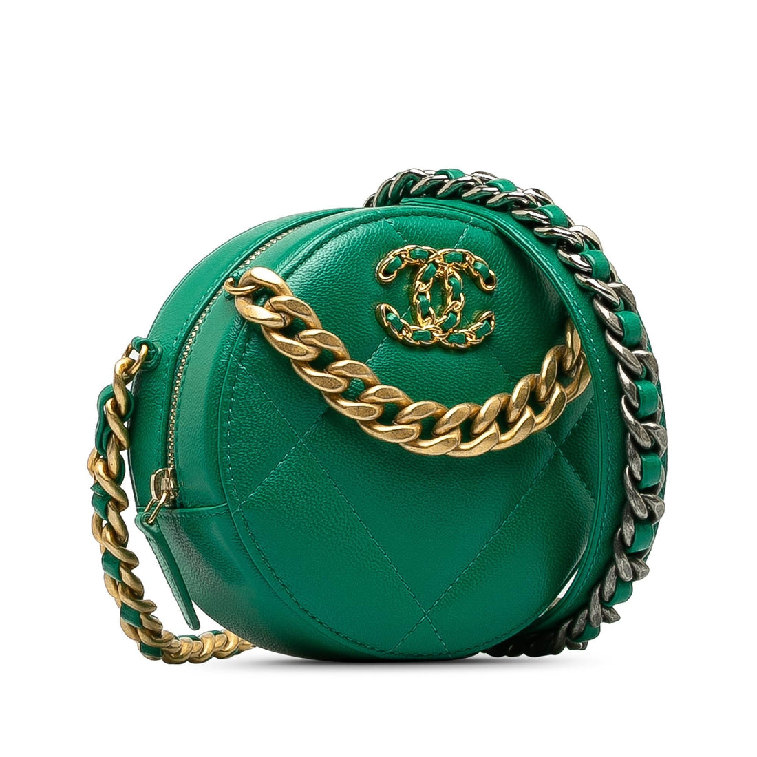 Pearl Street Bags Chanel 19 Round Lambskin Clutch With Chain (SHG-pjBnNJ)
