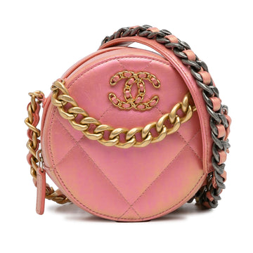 Pearl Street Bags Chanel 19 Round Lambskin Clutch With Chain (SHG-62C0pv)