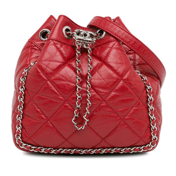 Chanel Aged CalBNkin Chain Around Drawstring Bucket (SHG-i7MvxX)