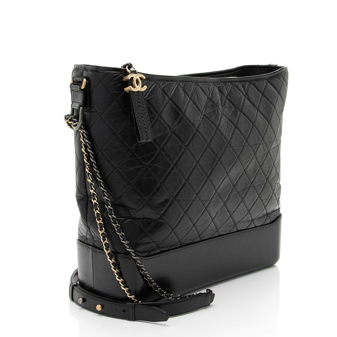 Chanel Aged CalBNkin Gabrielle Maxi Hobo (SHF-oCMkLw)