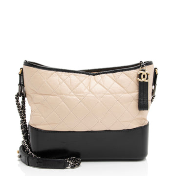 Pearl Street Bags Chanel Aged Calfskin Gabrielle Medium Hobo (SHF-emz7MK)