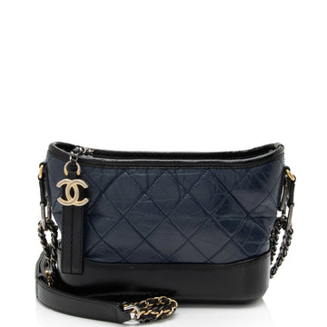 Pearl Street Bags Chanel Aged Calfskin Gabrielle Small Hobo (SHF-HRtG2w)