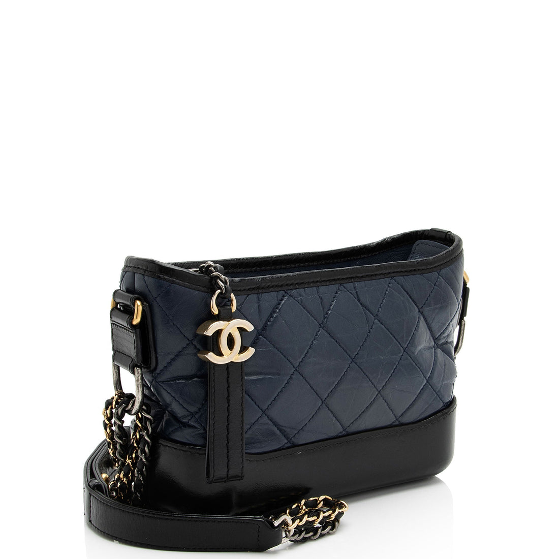 Pearl Street Bags Chanel Aged Calfskin Gabrielle Small Hobo (SHF-HRtG2w)