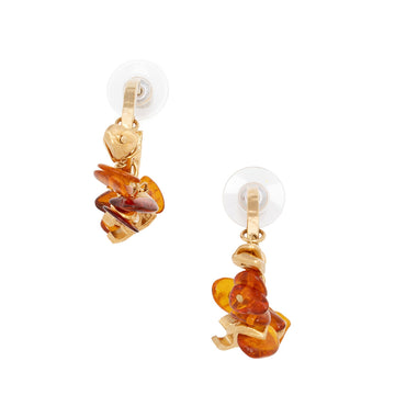 Pearl Street Bags Chanel Amber Beaded Dangle CC Hoop Earrings (SHF-jIdiVW)